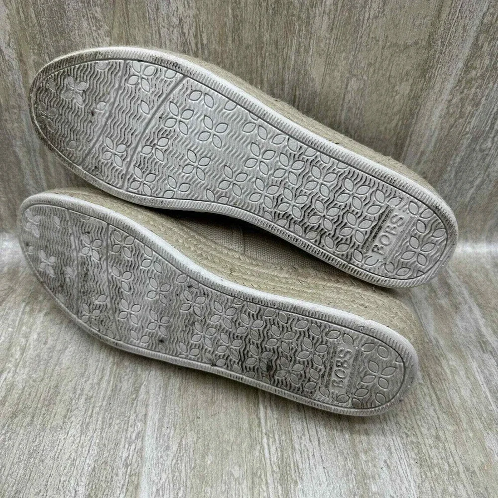 Bobs Laganlook Taupe Brown Espadrille Wedges Slip On Shoes Granola Girl Sz9 NICE